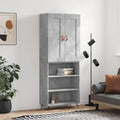 Geschlossener Stauraum praegt den Hochschrank mit den Massen 69.5 x 34 x 180 cm