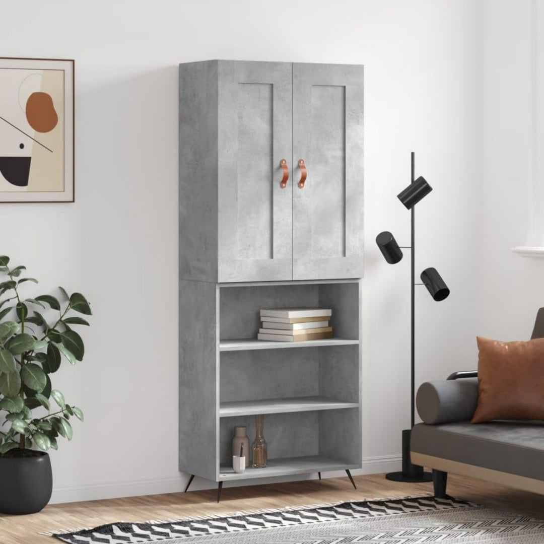 Geschlossener Stauraum praegt den Hochschrank mit den Massen 69.5 x 34 x 180 cm