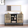 Sideboard aus Holzwerkstoff und Metall in Schwarz
