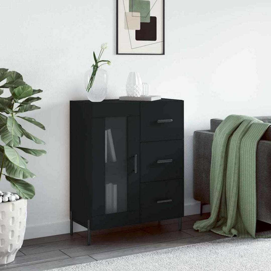 Das Sideboard setzt auf Glastueren