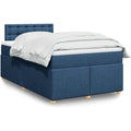 Boxspringbett mit den Massen 120 x 190 cm in Blau