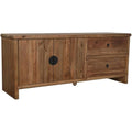 Das Sideboard nimmt mit 156 x 44 x 65 cm Gestalt an