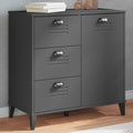 Sideboard in Anthrazit und Naturbraun