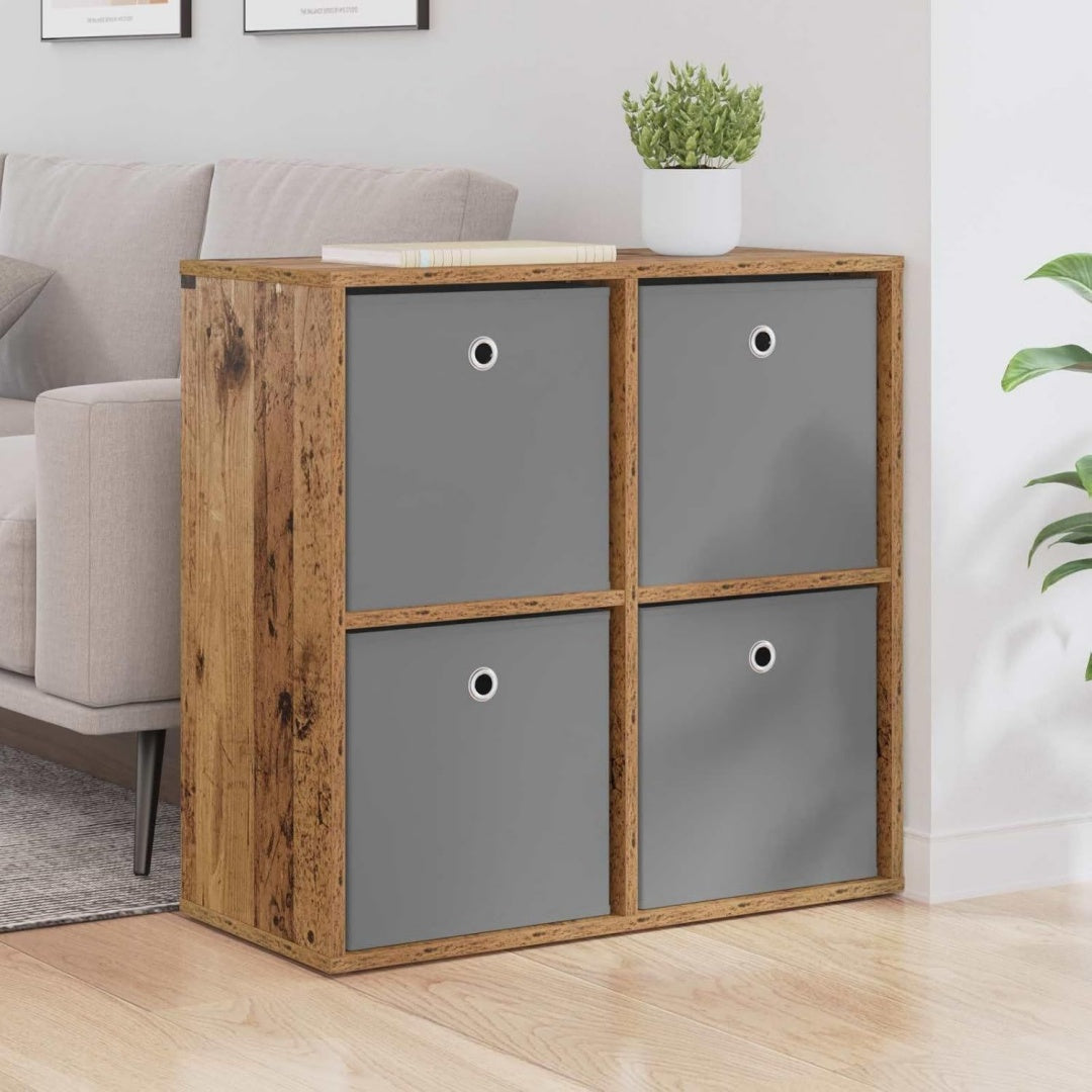 Schubladen praegen das Sideboard in Grau und Naturbraun