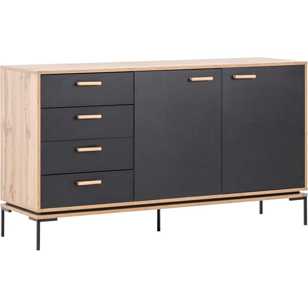 Sideboard verbindet Schubladen und eine Wandmontage