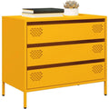 Schubladen treffen auf 3 Schubladen an dem Sideboard