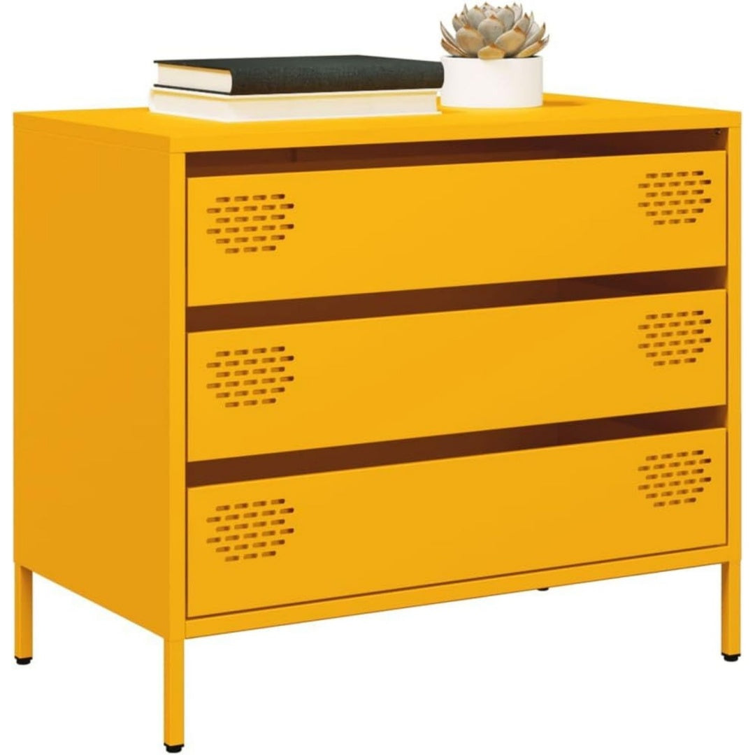 Schubladen treffen auf 3 Schubladen an dem Sideboard