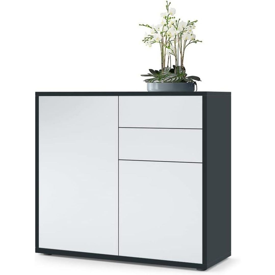 Sideboard mit 2 Schubladen und matten Oberflaechen