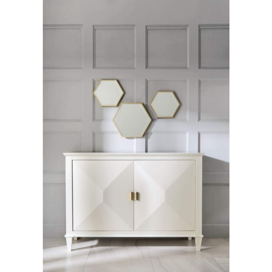 Sideboard in Weiss und Gold