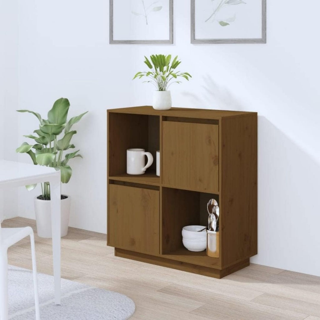 Sideboard in Braun mit offenen Ablagen