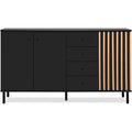 Sideboard mit den Massen 160 cm in Schwarz und Eichenbraun