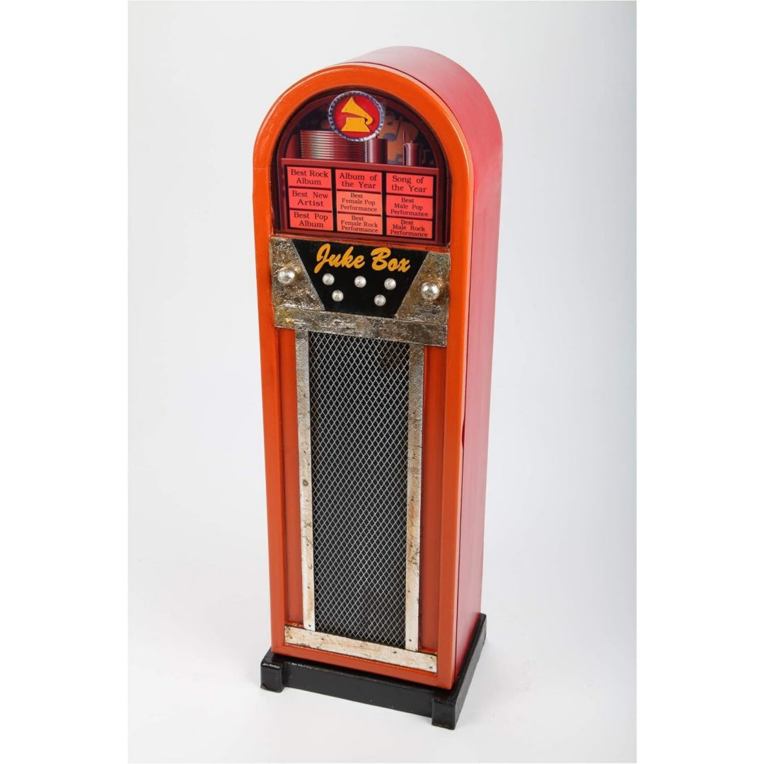 Das Sideboard misst 78 cm in Schwarz und Orange